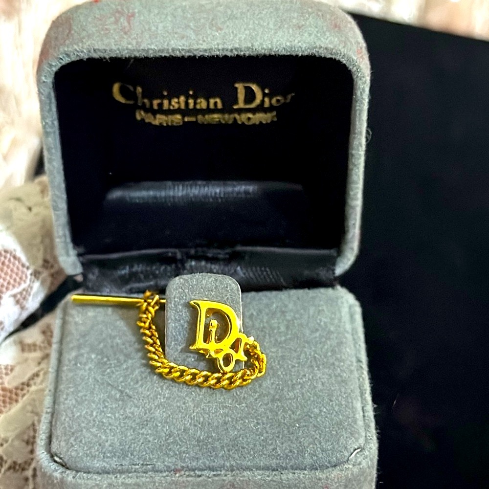Authentic Christian Dior gold plated Pin